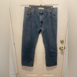 Men’s Levi 505 Jeans Straight Fit Dark Blue 40x30